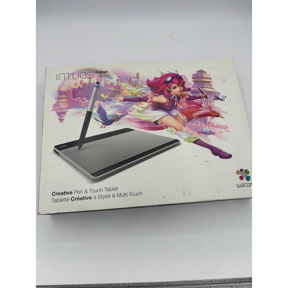 Wacom Intuos Manga Pen & Touch Tablet Small Silver CTH-480S2 Drawing Pad